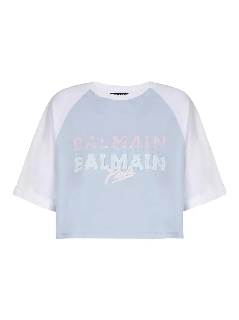 Balmain T-shirt SS ritagliata Multicolore