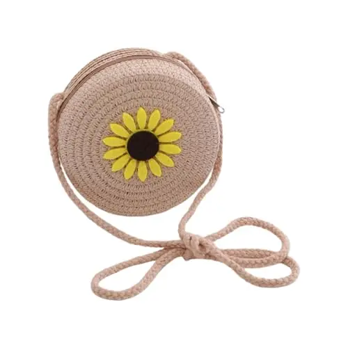 Psdndeww Bambini Regolabile Crossbody Paglia Portafoglio Leggero Borsa Per Le Attività All'aperto E Uso Quotidiano Di Borse Per
