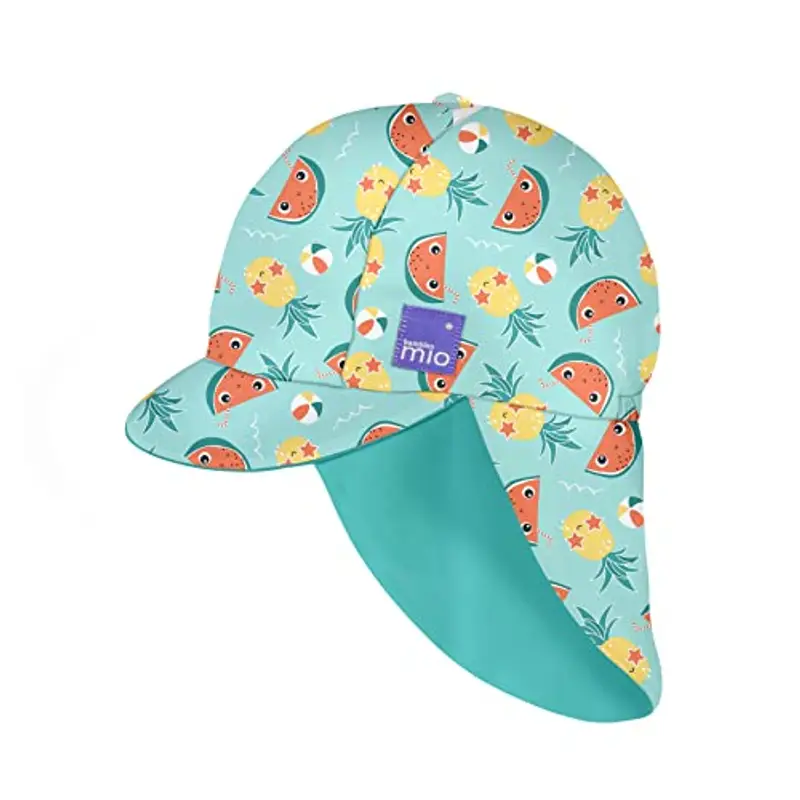 Bambino Mio Cappellino Nuoto Sole Reversibile, Protezione UPF40+, Tropicale, S-M (<12 mesi)