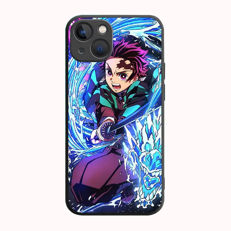 Bandai B-25 Demon Slayer Custodia Nera per Redmi 10A 10C 12C 13C 9A 9C 9T A3X Note 10 9 9S 10S iPhone 11 12 13 14 15 16 X XS Pro Max Mini 7