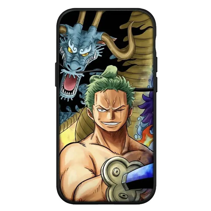 Bandai Cover per iPhone 16 15 14 Xiaomi Redmi Note 13 12 11 Pro Max X 9 XR Samsung Galaxy S24 S23 OPPO Huawei Anime Roronoa Zoro Luffy One