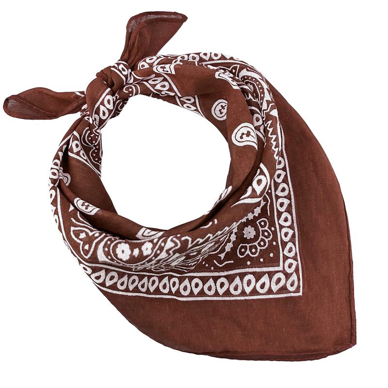 JOPHY & CO. Bandana Cotone Unisex Paisley Marrone - Set 10 pz