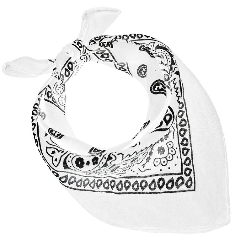 JOPHY & CO. Set Bandane Paisley Cotone - 5 Pezzi Bianchi