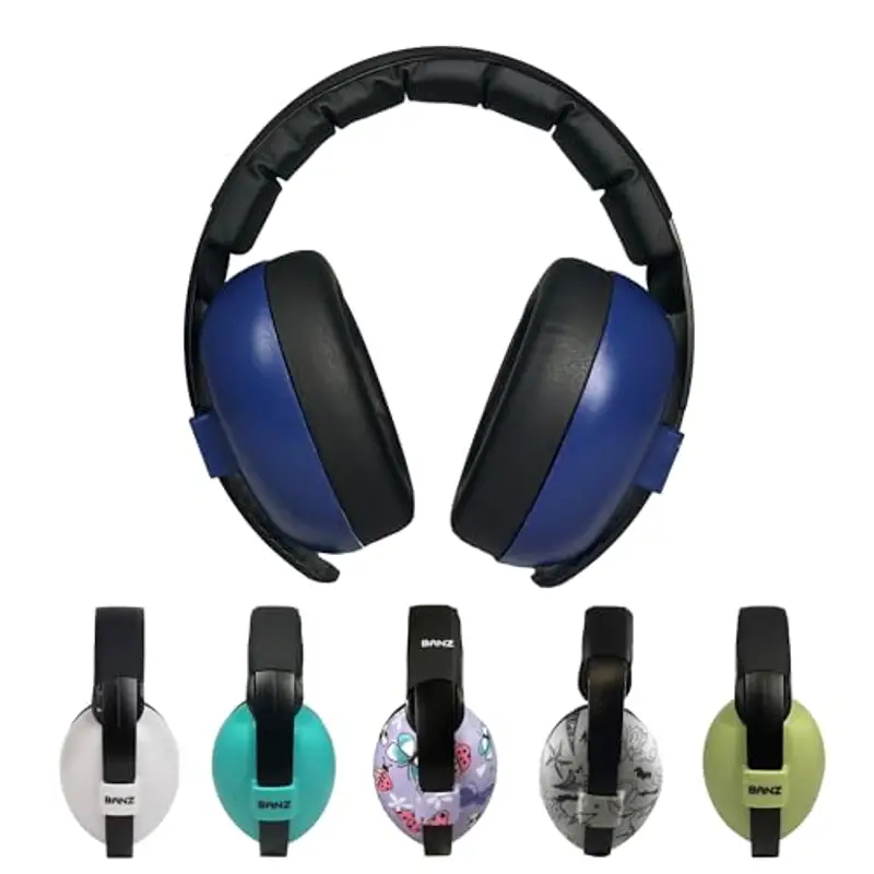 Banz Bubzee Paraorecchie bambino 0-36 mesi - Cuffie per bambini con cancellazione del rumore forte e paraorecchie per bambini, misura