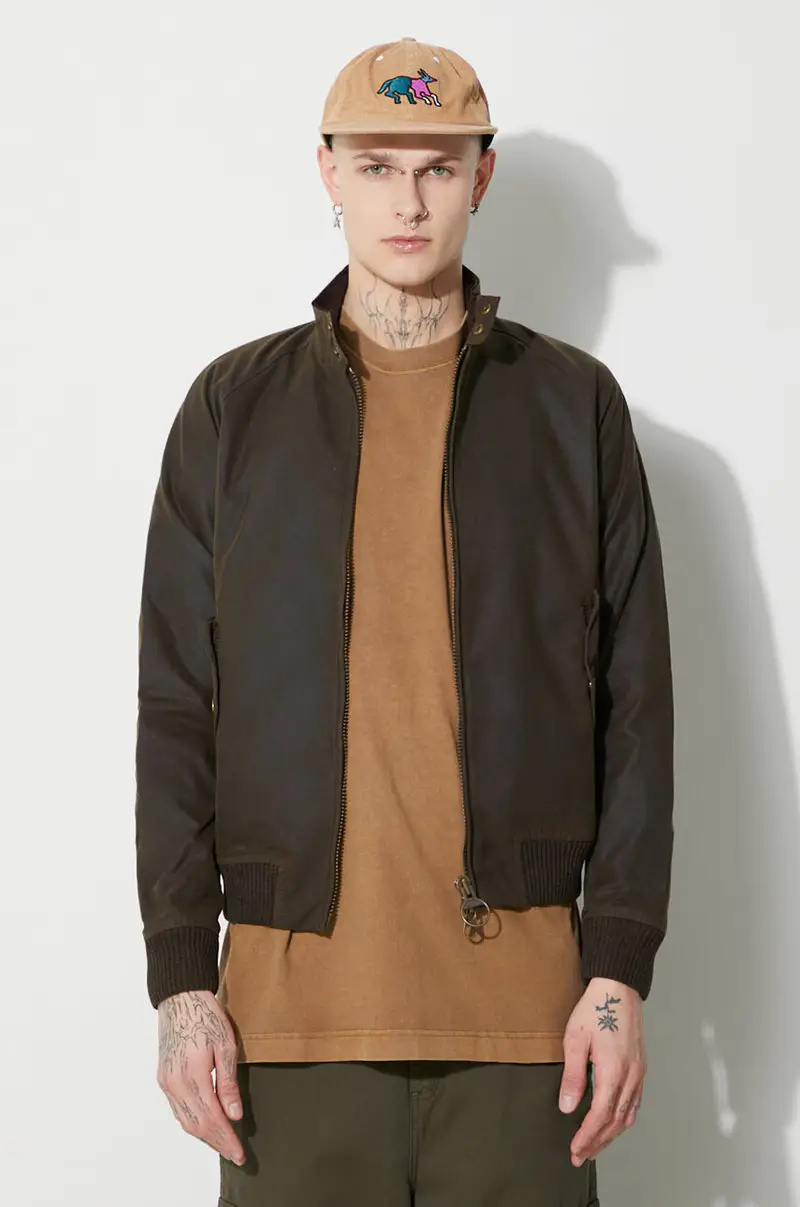 Baracuta giacca x Barbour Porton Wax uomo colore verde BRCPS1009