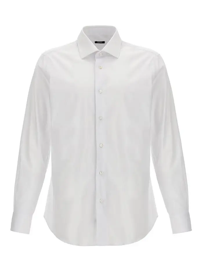 Barba Camicia in popeline Bianco