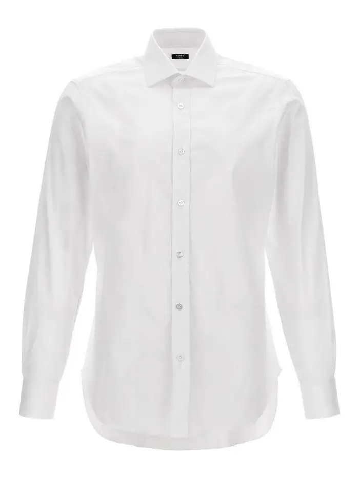 Barba Camicia in popeline elasticizzato Bianco