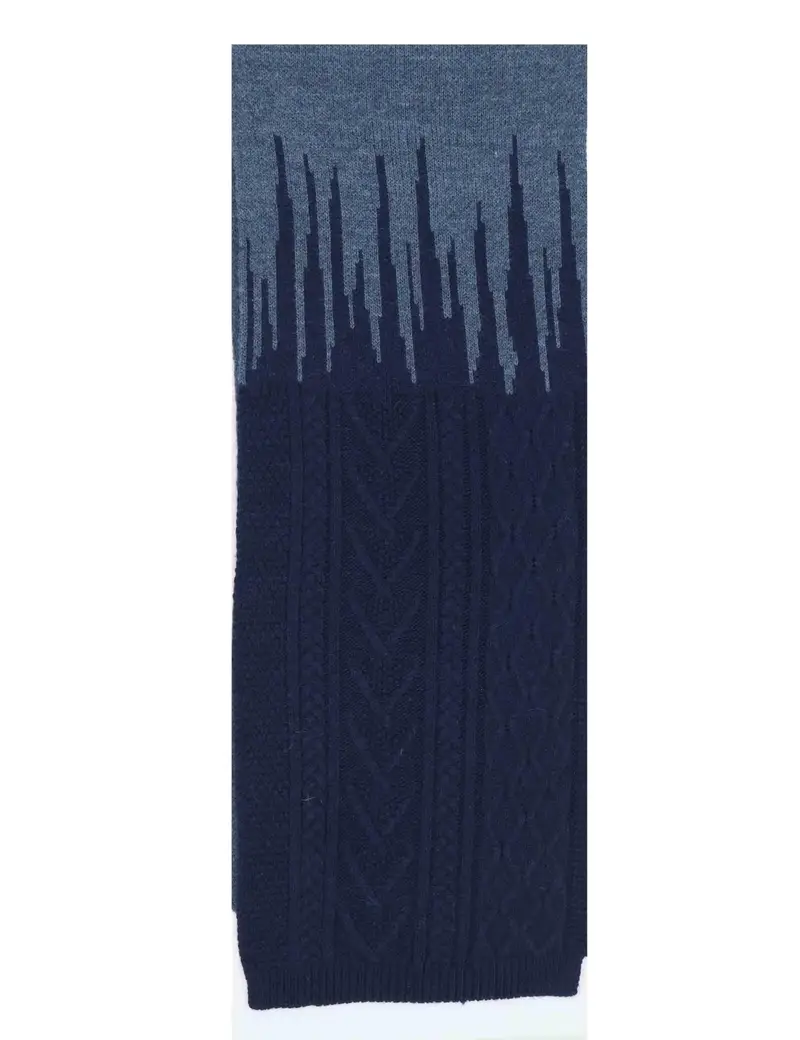 BARBIERI 1945 Sciarpe in lana blu e grigio Donna EE950 12045 3