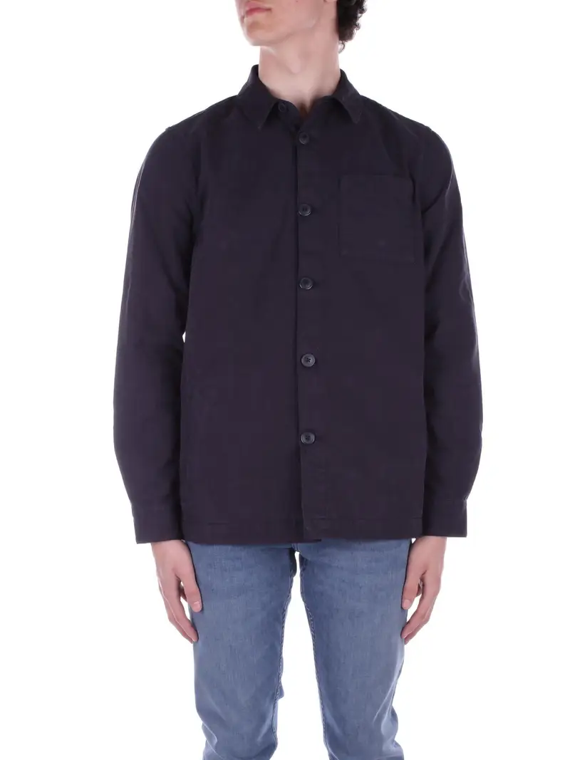 Camicia Uomo BARBOUR Navy Washed overshirt