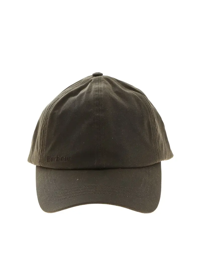 Barbour Cappello verde con ricamo logo