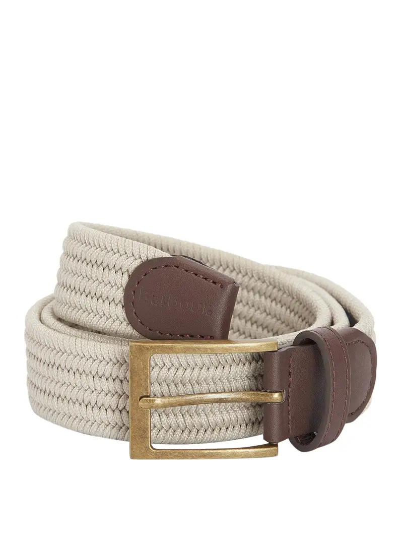 barbour cintura nevis stretch webbing da uomo - bianco