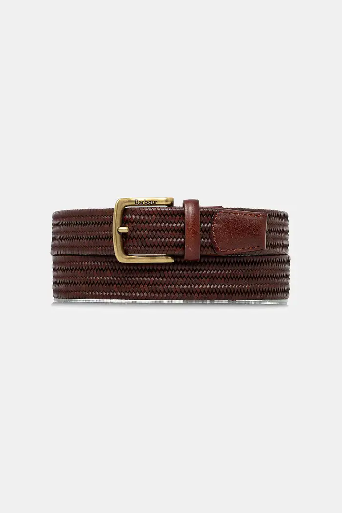cintura intrecciata da donna in pelle Marrone