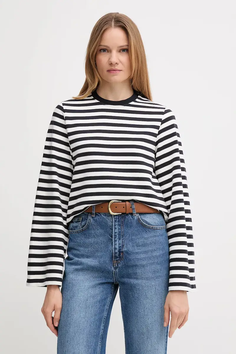 Barbour felpa in cotone ROBYN donna colore blu navy LOL0642