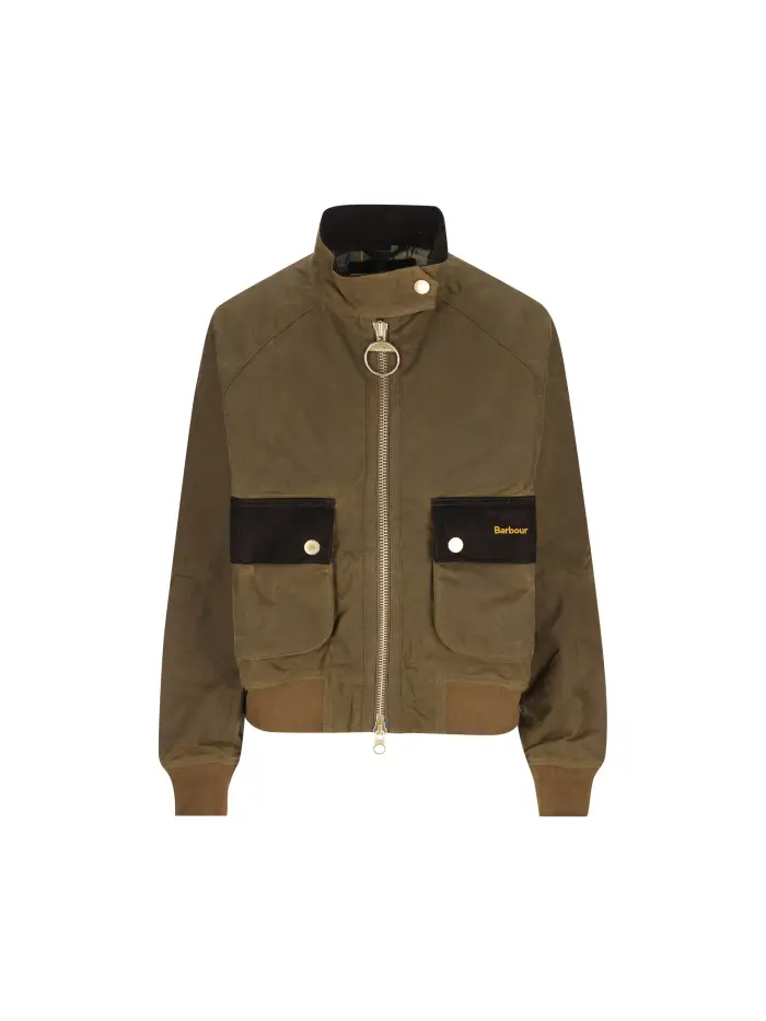 Giacca realizzata in cotone cerato VERDE