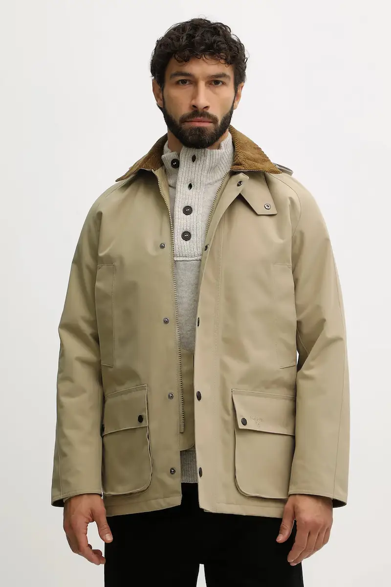 Barbour giacca Winter Ashby Jacket uomo colore verde MWB1001 Beige