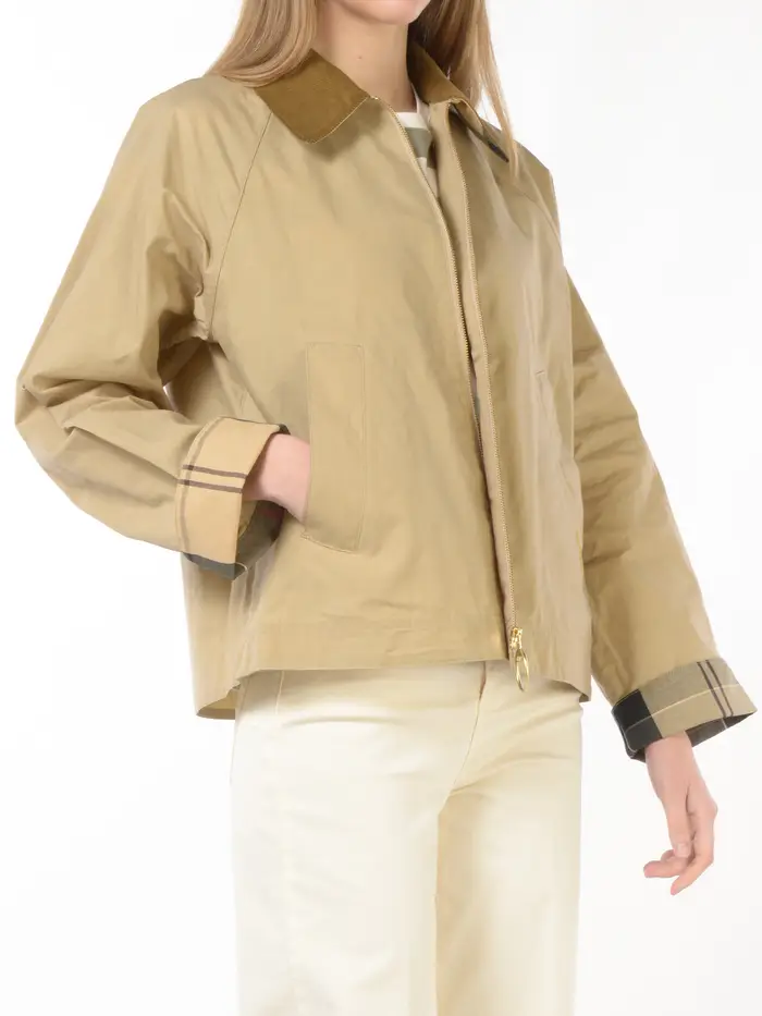 giubbino da donna Barbour Catlin Casual con colletto BEIGE