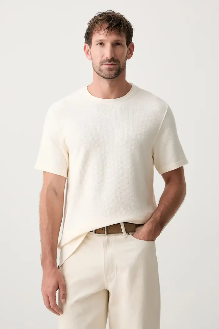 Barbour maglietta basic da uomo in cotone Lingdale Beige