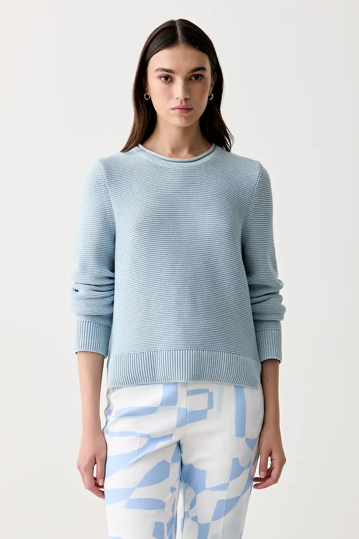 Barbour maglione da donna in cotone Fawley Blu