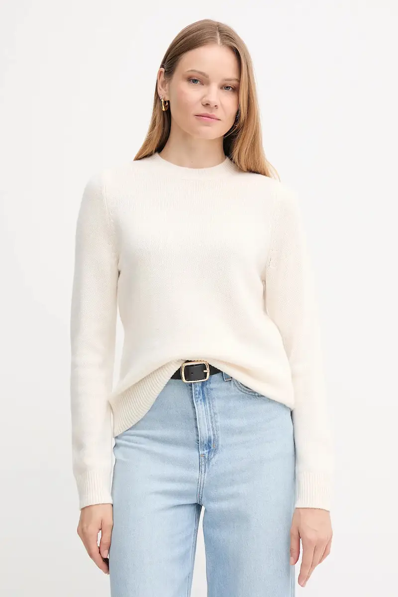 Barbour maglione in lana donna colore beige LKN1666