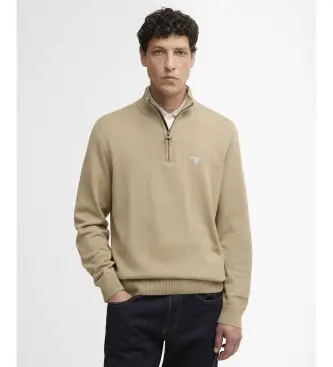 Barbour per uomo MKN1642 Maglia Lingwood marrone, Casual, Cotone