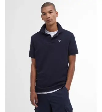 Barbour per uomo MML0358 Polo blu navy originale, Casual, Cotone, Manica corta