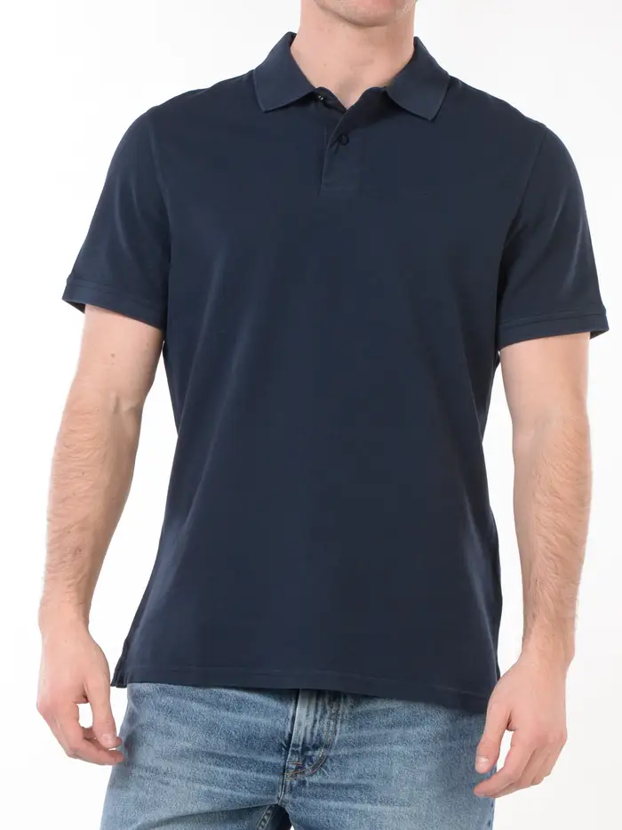 polo da uomo Barbour Tailored Fit con logo Blu