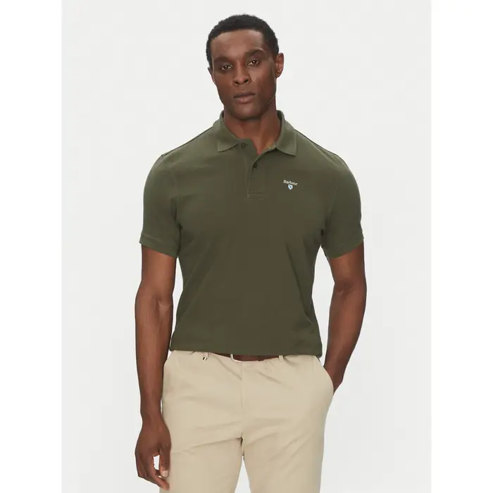 Barbour Polo Original Sports MML0358OL71 Verde Tailored Fit