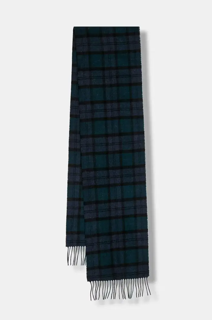 Barbour sciarpa in lana Blu navy