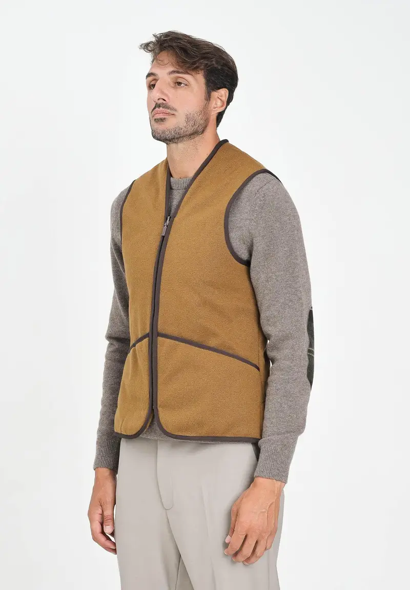 BARBOUR Smanicato marrone da uomo progettato per essere inserito all'interno delle giacche Bedale