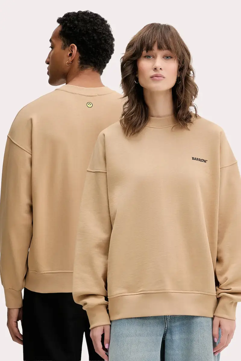 Barrow felpa in cotone colore verde F5BWUASW069