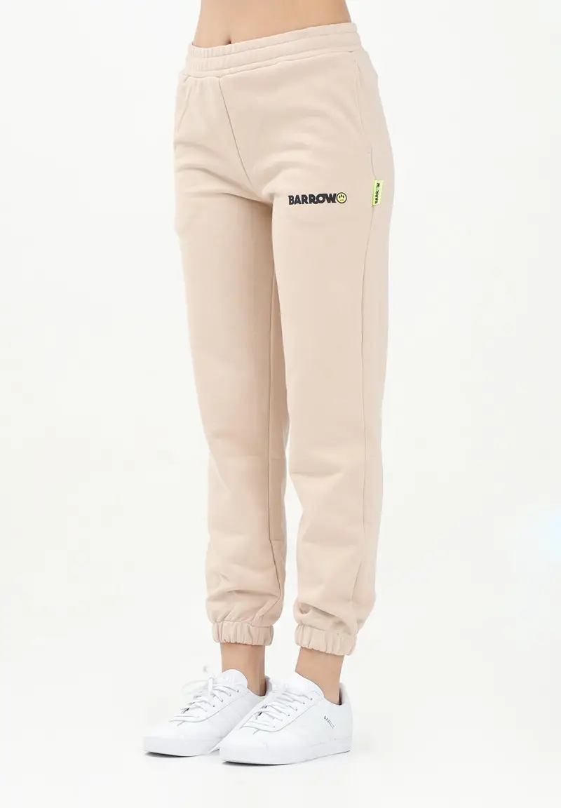BARROW Pantalone sportivo beige per donna, ragazzi e bambini con stampa logo
