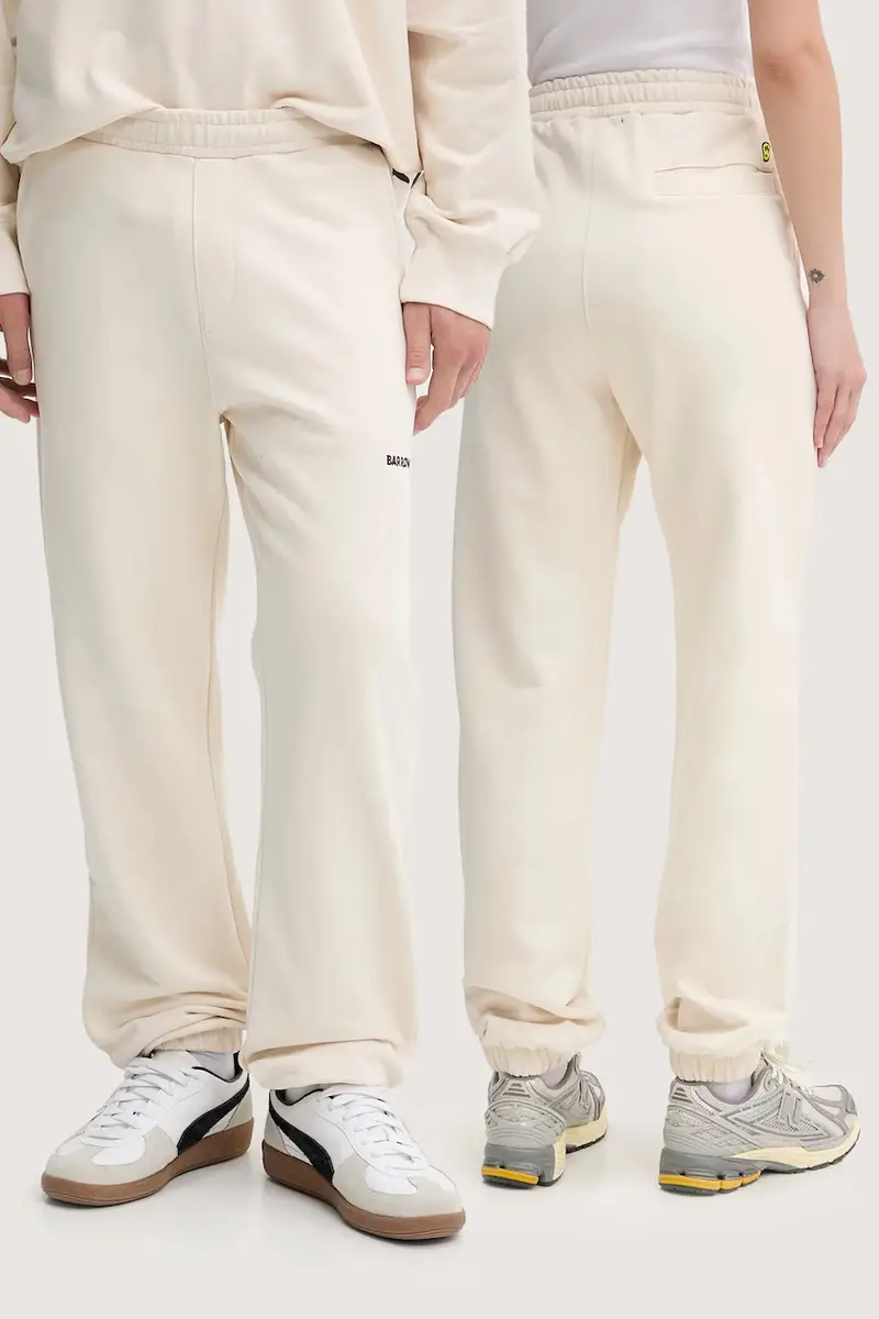 Barrow pantaloni della tuta di cotone colore beige S5BWUAFP085