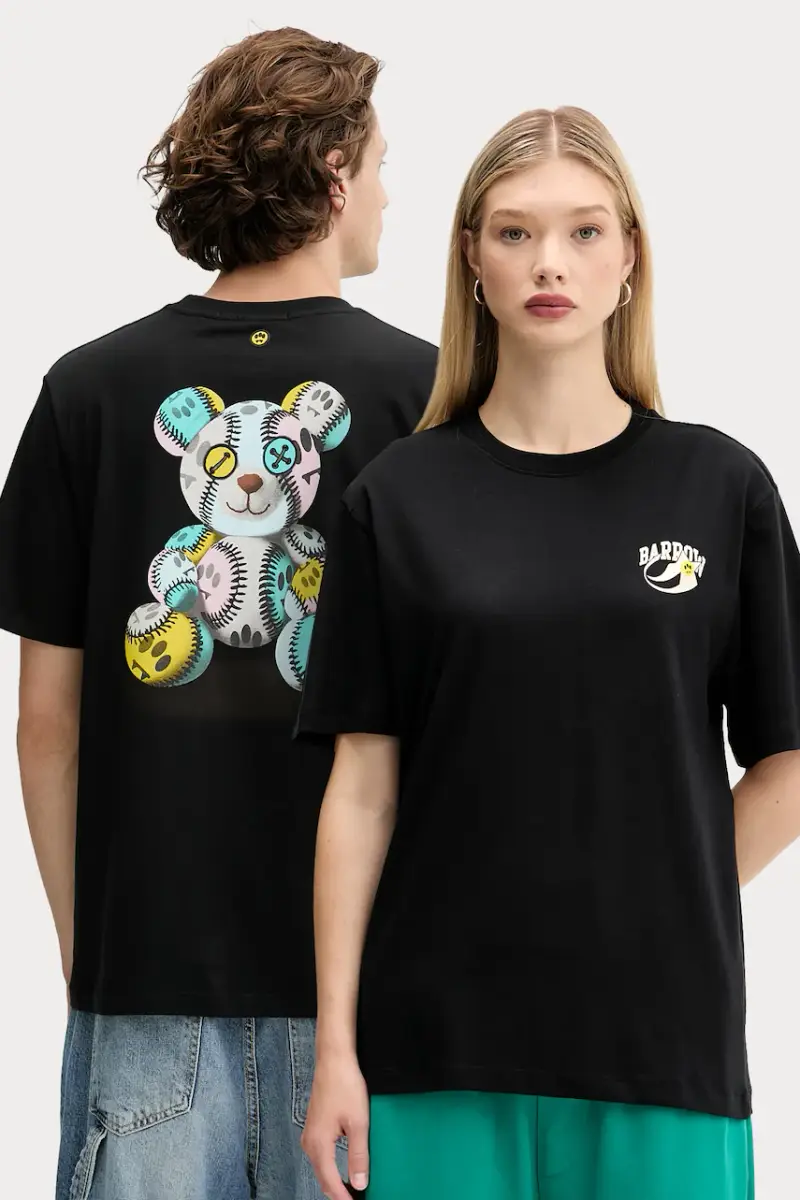 Barrow t-shirt in cotone colore nero F5BWUATH053