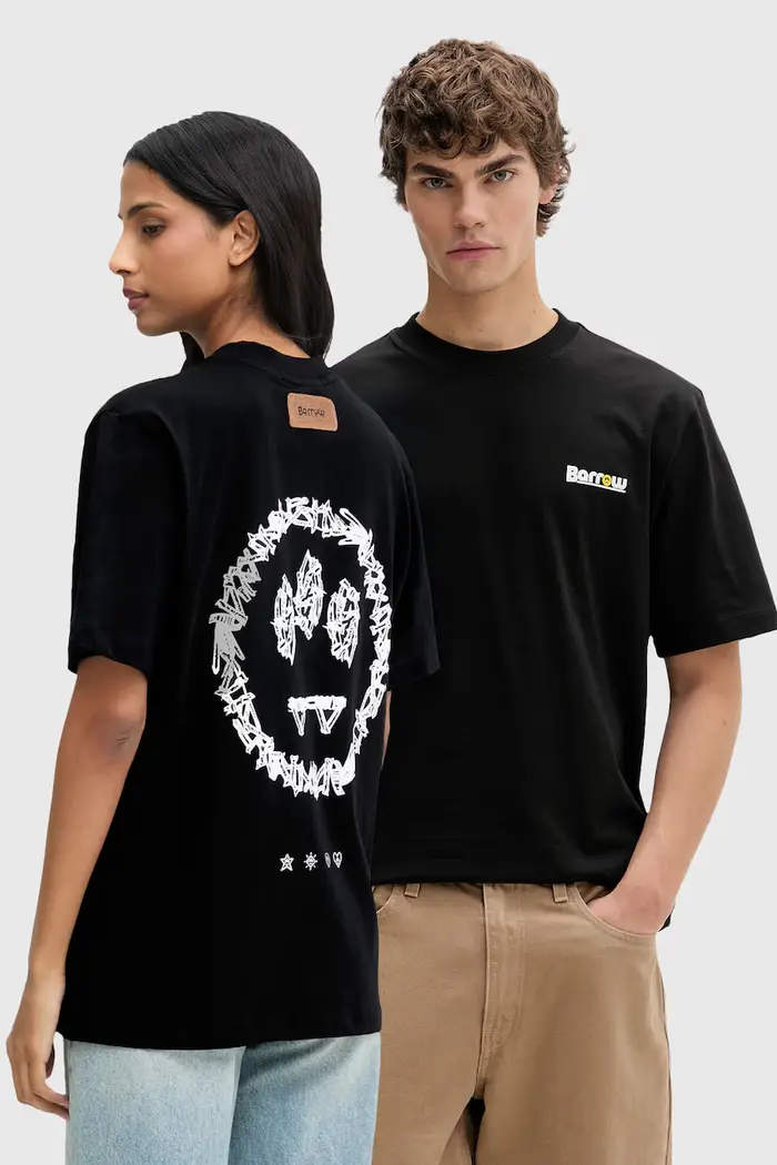Barrow t-shirt in cotone Nero
