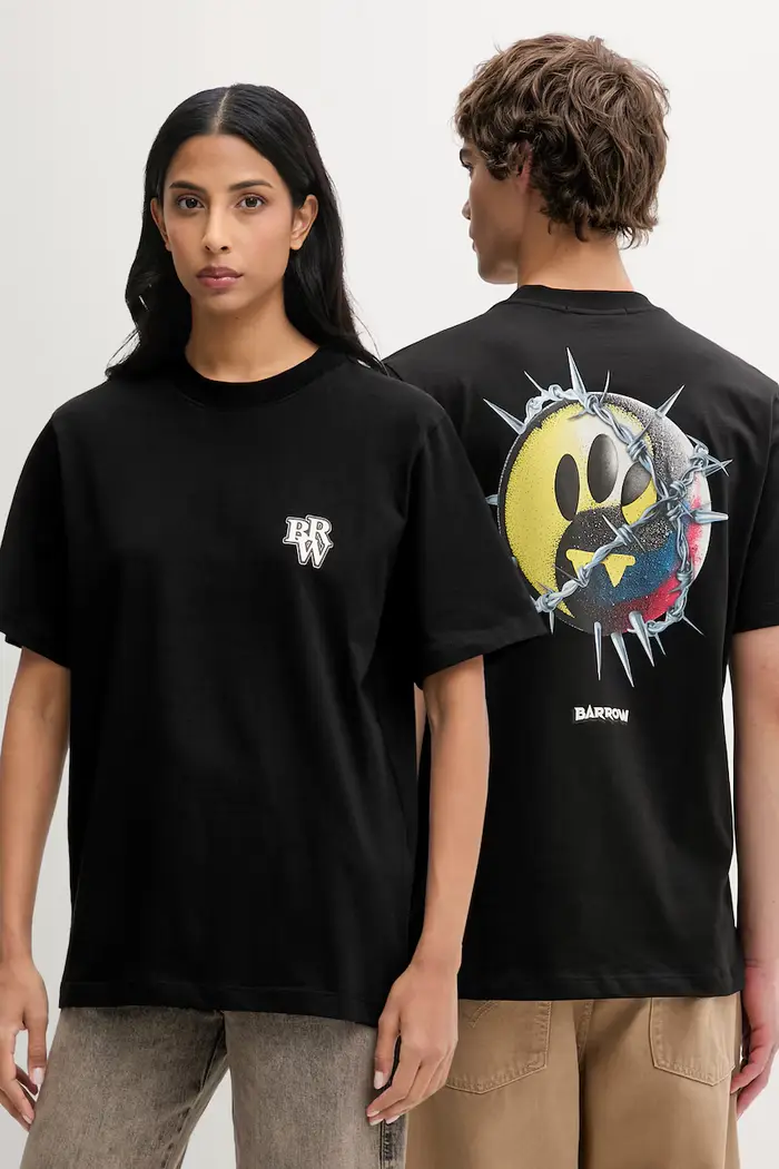 Barrow t-shirt in cotone Nero