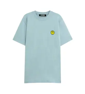 Barrow unisex S5BWUATH087 Maglietta blu semplice, Casual, Cotone, Manica corta