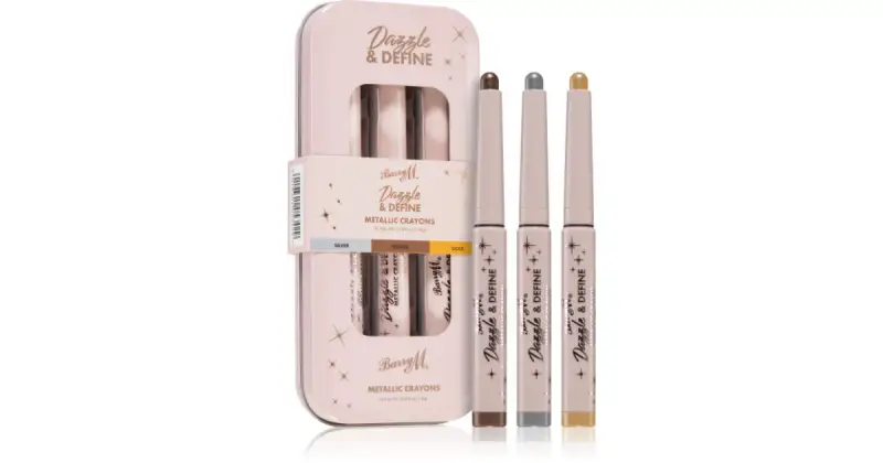 Barry m Dazzle & Define Metallic Crayon matita occhi metallizzata 3 x 1, 4 g (confezione conveniente)