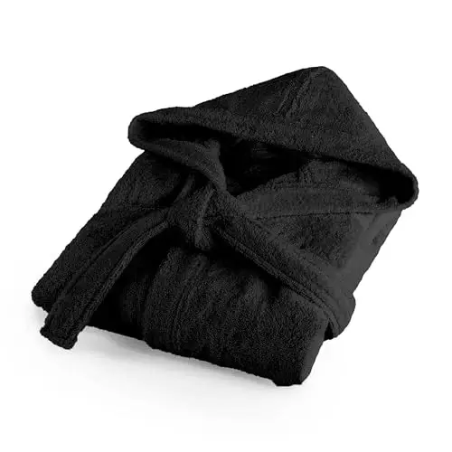 Bassetti Accappatoio, Spugna 100% Cotone Pettinato, 360gsm, 54 cm x 56 cm,, Tinta Unita, ANTRACITE