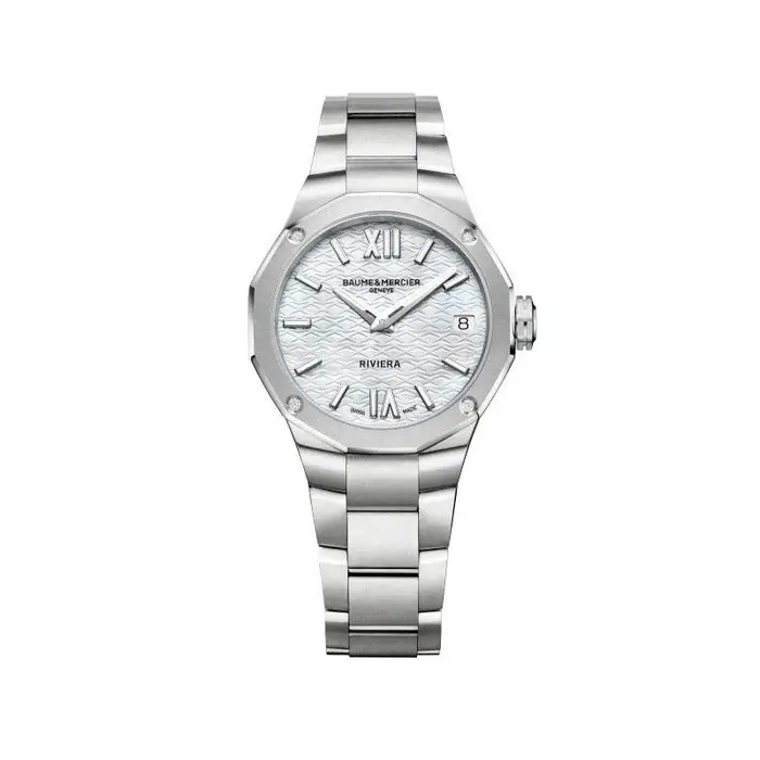 Bmm0A10729 - Orologio Riviera In Acciaio Con Diamanti Donna - Baume&Mercier