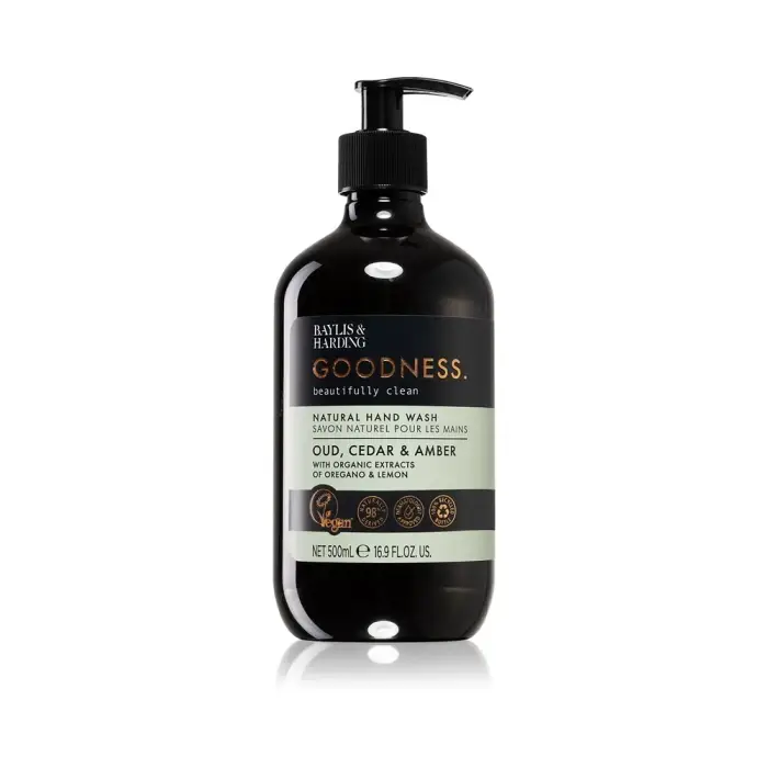 Baylis & harding Goodness Oud, Cedar & Amber sapone liquido naturale mani 500 ml