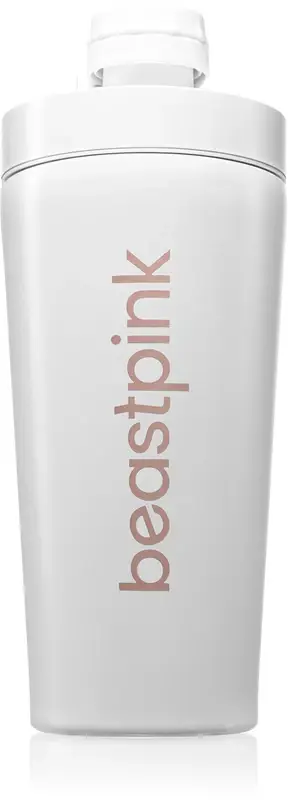 Beastpink Steel shaker per lo sport colore bianco 650 ml