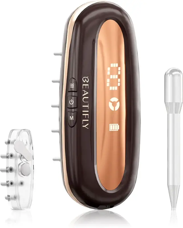 Beautifly LaserBoost Pro dispositivo per massaggi per la stimolazione della crescita dei capelli con retroilluminazione LED Dark