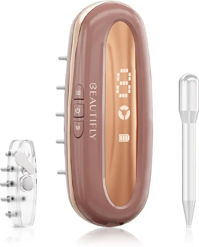 Beautifly LaserBoost Pro dispositivo per massaggi per la stimolazione della crescita dei capelli con retroilluminazione LED Rose Gold