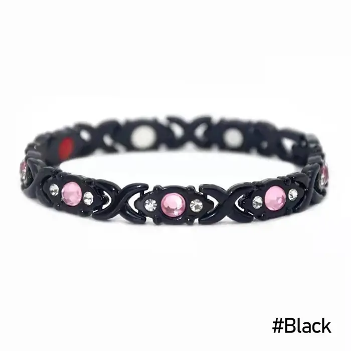 Beauty Every Day Accessori donna gioielli braccialetto dimagrante magnetico braccialetto magnete energetico rimovibile moda nero