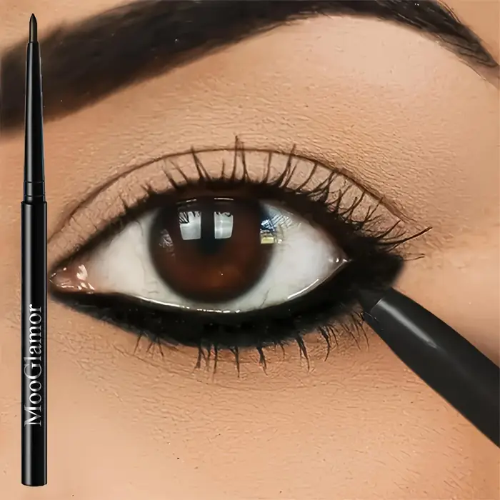 Matita eyeliner nera impermeabile e anti-sudore - Lunga tenuta, anti-sbavature per un trucco occhi audace nero