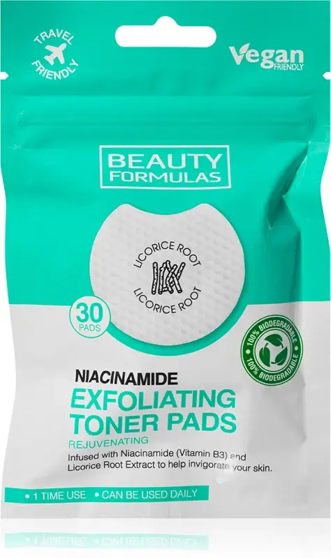 Beauty formulas Niacinamide dischetti struccanti per una pelle perfetta 30 pezzi