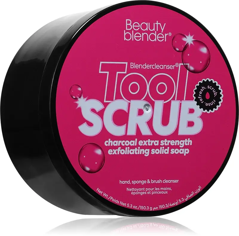 Beautyblender ® Tool Scrub Charcoal Detergente solido per spugne e pennelli per il makeup 150 g