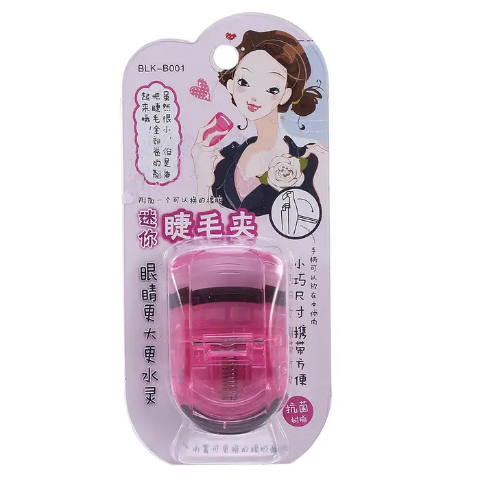 Mini Clip Piegaciglia Portatile con Gomma Clip Piegaciglia Naturali Strumenti Cosmetici Rosa rosa