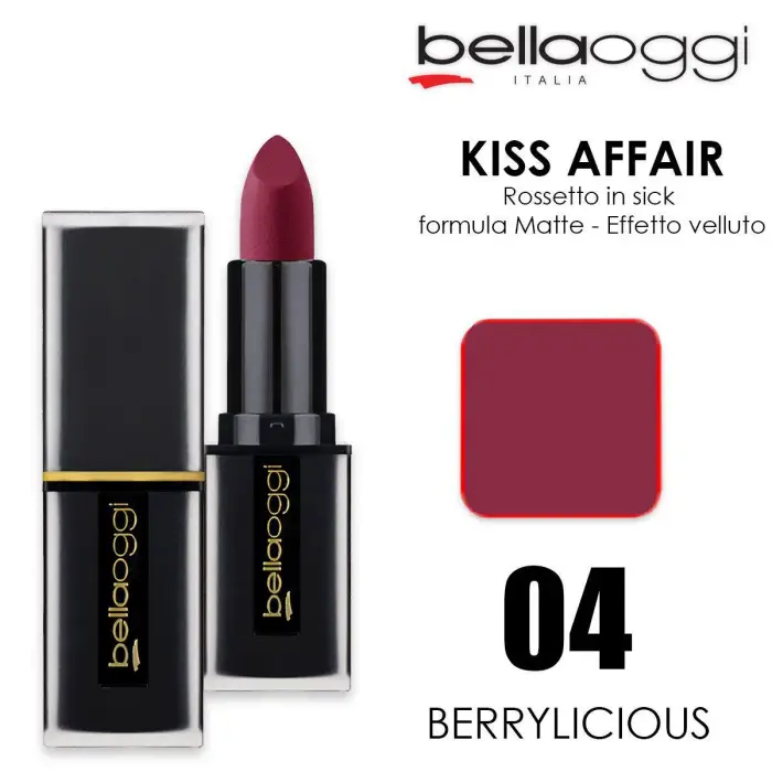 Bella Oggi kiss affair matte rossetto stick berrylicious 004