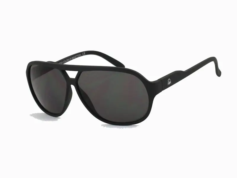 Benetton Junior Bambino BB577 01 Occhiali da sole Plastica Nero Squadrata